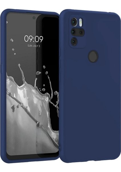 Omix X300 Uyumlu Silikon Kılıf - Kamera Korumalı Esnek Pastel Renk Kapak - Lacivert
