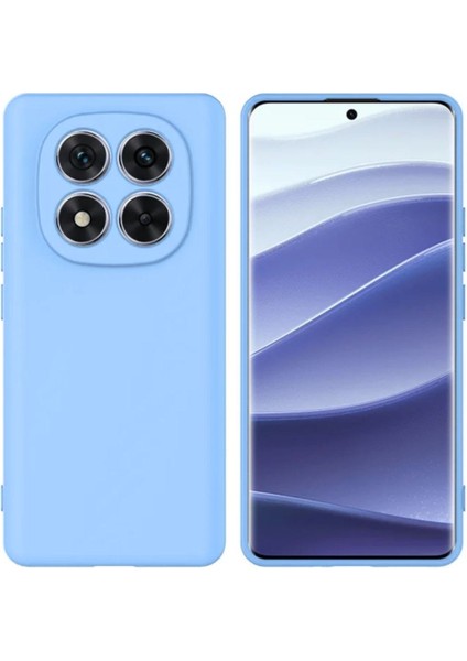 Poco X7 Uyumlu Silikon Kılıf - Kamera Korumalı Esnek Pastel Renk Kapak - Mavi