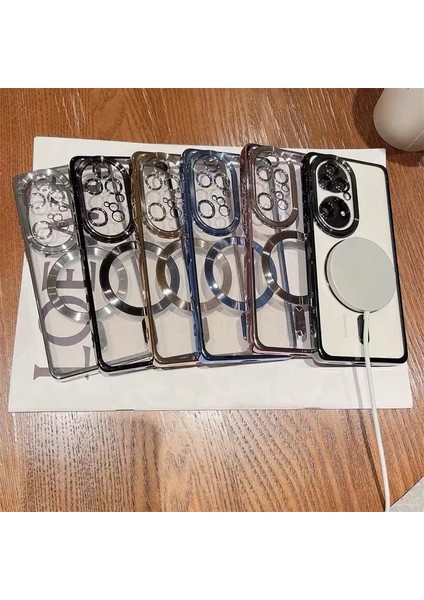 Huawei P50 Pro Kılıf Kamera Lens Korumalı Renkli Magsafe Şeffaf Silikon fiyatları