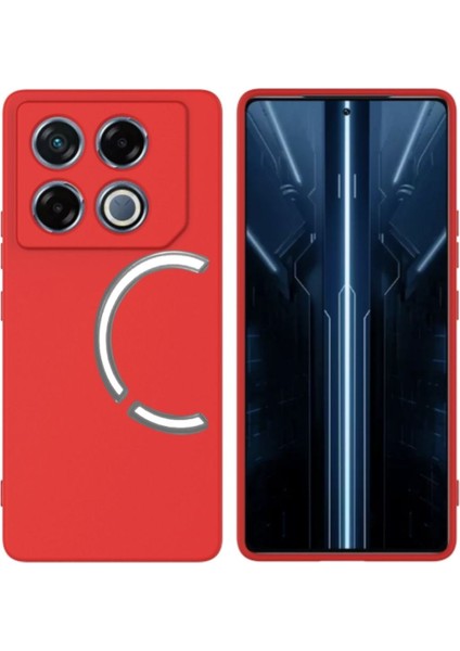 Infinix Gt 20 Pro Uyumlu Silikon Kılıf - Kamera Korumalı Esnek Pastel Renk Kapak - Kırmızı