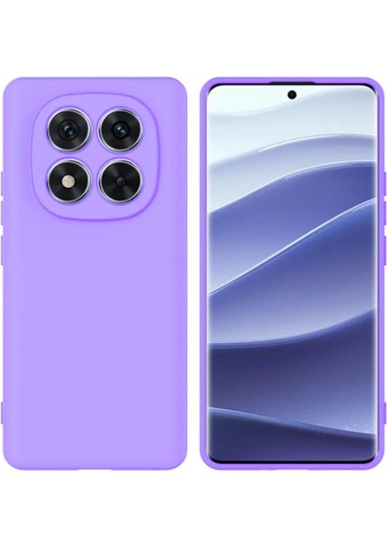 Poco X7 Uyumlu Silikon Kılıf - Kamera Korumalı Esnek Pastel Renk Kapak - Lila