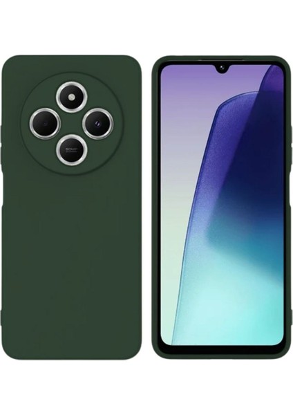 Redmi A4 Uyumlu Silikon Kılıf - Kamera Korumalı Esnek Pastel Renk Kapak - Yeşil