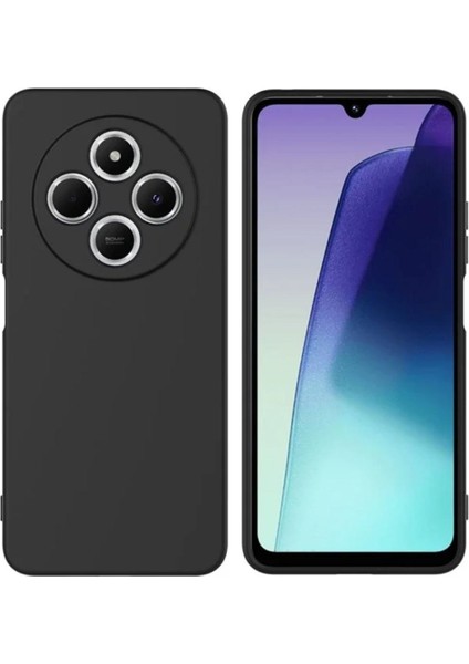 Redmi A4 Uyumlu Silikon Kılıf - Kamera Korumalı Esnek Pastel Renk Kapak - Siyah
