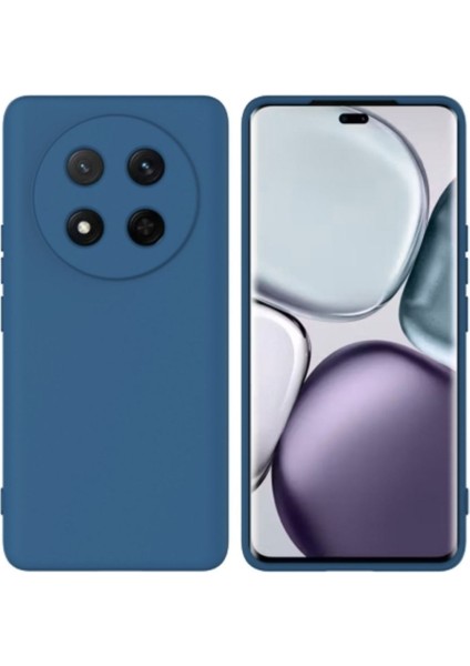 Honor X9C Uyumlu Silikon Kılıf - Kamera Korumalı Esnek Pastel Renk Kapak - Lacivert