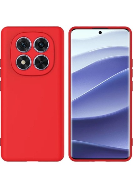 Poco X7 Uyumlu Silikon Kılıf - Kamera Korumalı Esnek Pastel Renk Kapak - Kırmızı
