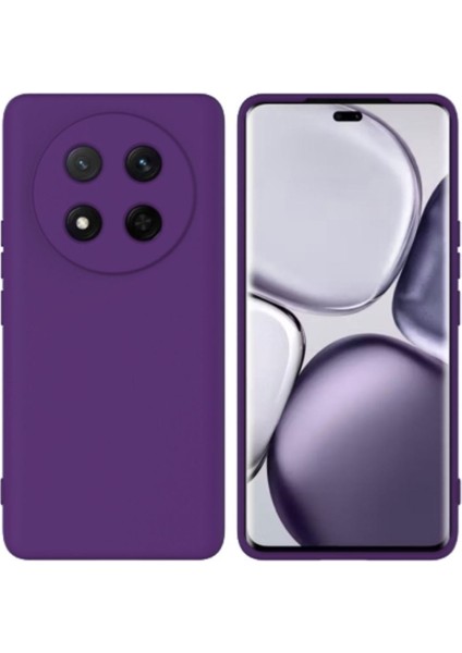 Honor Magic 7 Lite Uyumlu Silikon Kılıf - Kamera Korumalı Esnek Pastel Renk Kapak - Mor