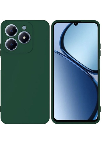 Realme C61 Uyumlu Silikon Kılıf - Kamera Korumalı Esnek Pastel Renk Kapak - Yeşil