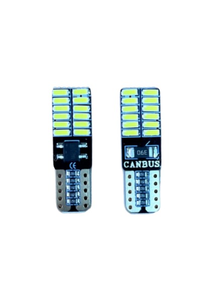 T10 24 Ledli Dipsiz Canbus Beyaz LED Park Plaka Tavan Aydınlatma Ledi ( 2 Adet )