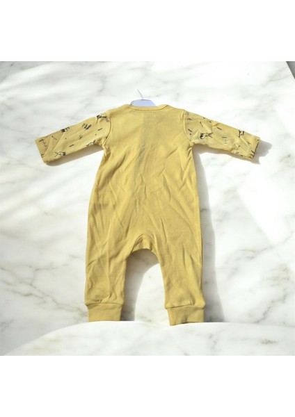 Pamuklu Bebek Tulumu Tavşan Desenli Uzun Kollu Yumuşak Fermuar Korumalı Tulum fırsatları