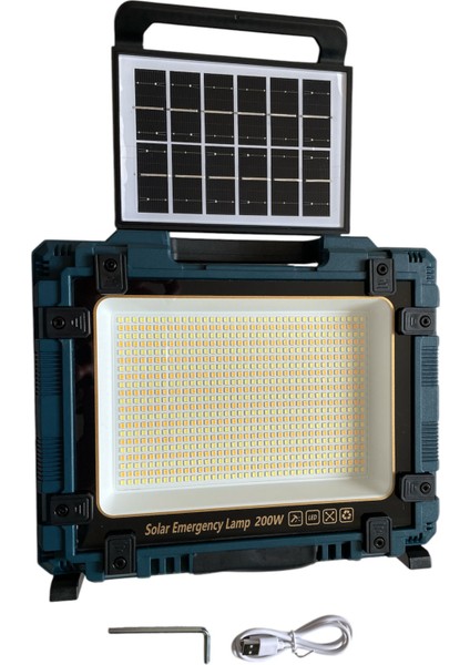 Solar Enerjili Acil Durum Aydınlatması 200W