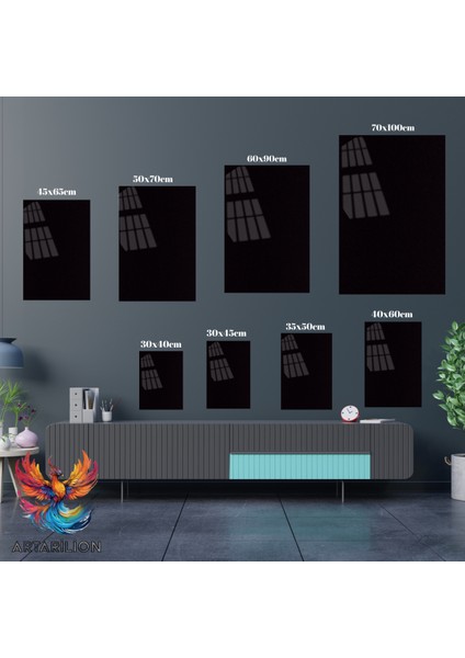 Gözlüklü Takım Elbiseli Zürafa Kırılmaz Cam Tablo Modern Duvar Tablosu