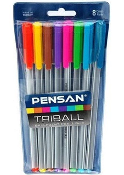 Triball Renkli Kalem 8li - 3 Paket