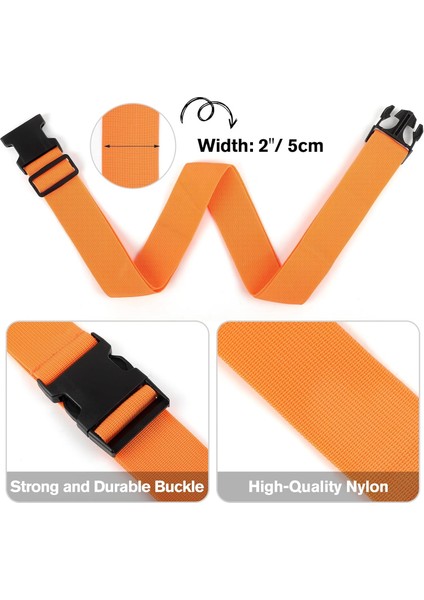 4'lü Valiz Seyahat Seti - Seyahat Bavul Seti - Seyahat Çanta Seti - Bagaj Aksesuar Seti - Isimlik, Valiz Kilidi, Valiz Kemeri ve Çantası Seti 4'lü