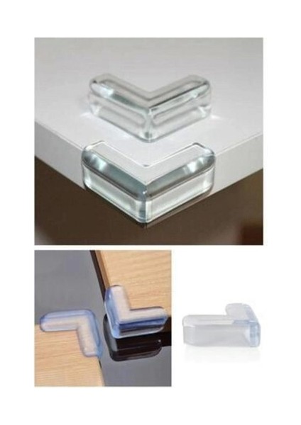 8 Li Masa Sehpa Köşe Koruyucu Silikon - Çocuk Koruma Aparatı