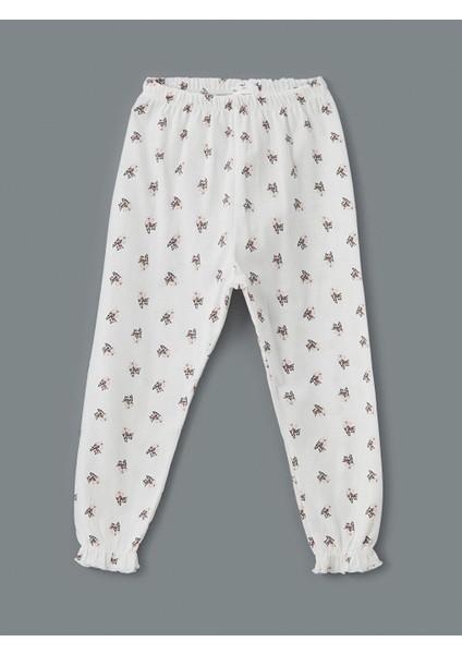 Bisiklet Yaka Baskılı Kız Çocuk Pijama Takım 2'li fırsatları