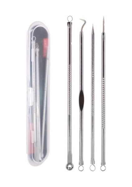 4 Lü Kutulu Paslanmaz Komedon Akne - Siyah Nokta Temizleyici Set modelleri