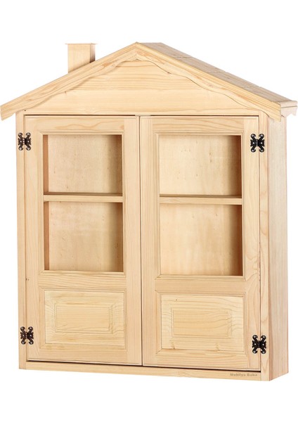 Balışeyh Baharat Dolabı Cilasız Ham Ahşap