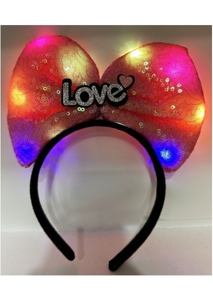 Led Işıklı Fuşya Fiyonk Taç