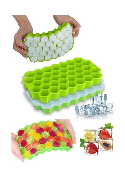 37 Bölmeli Silikon Petek Buz Kalıbı Buzluk fiyatları