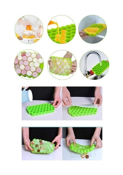 37 Bölmeli Silikon Petek Buz Kalıbı Buzluk fırsatları