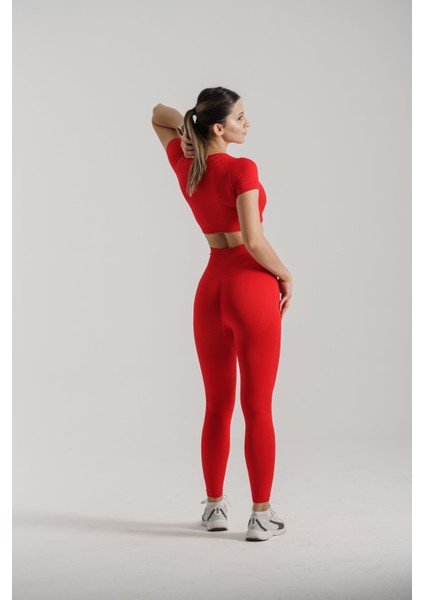 Dikişsiz Push-Up Toparlayıcı Kırmızı Tayt fiyatları