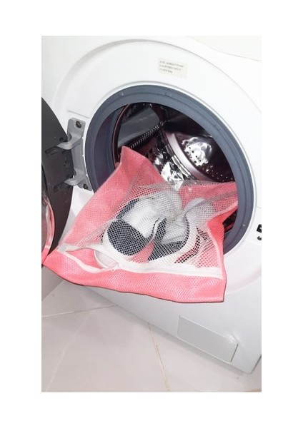 Pembe Fermuarlı - Hassas Çamaşır Terlik Ayakkabı Yıkama Filesi Büyük Boy fiyatları