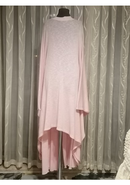 Pembe Merserize Tesettür Takım