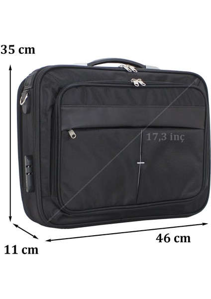 Unisex Siyah 15.6'' Çelik Kasalı Laptop Evrak Bilgisayar Çantası fiyatları