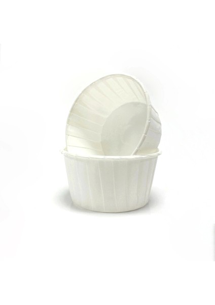 Cup Cake | Sufle Kapsülü | Muffin Kapsülü Beyaz 25 Adet (50X39mm) modelleri