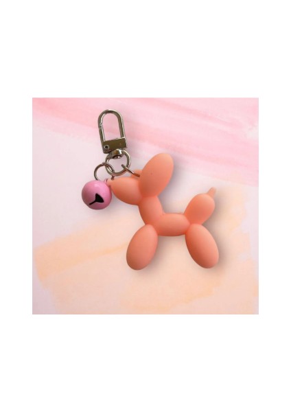 Pembe Balon Köpek Anahtarlık