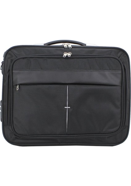 Unisex 17.3" Siyah Çelik Kasalı Laptop Evrak Notebook Bilgisayar Çantası
