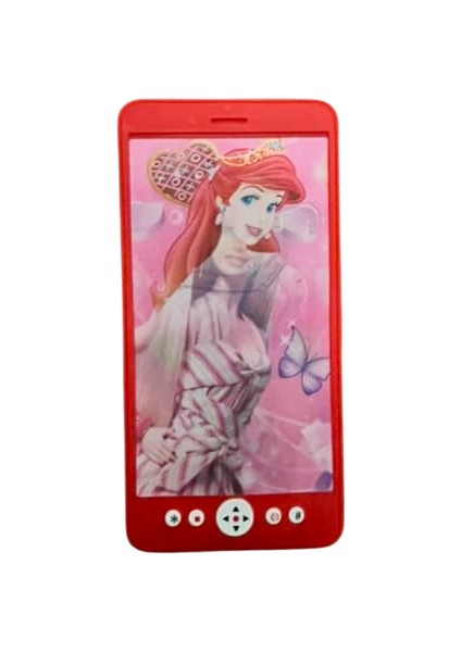 Hologramlı Işıklı Sesli Disney Princess Oyuncak Telefon Kız Çocuk Cep Telefonu