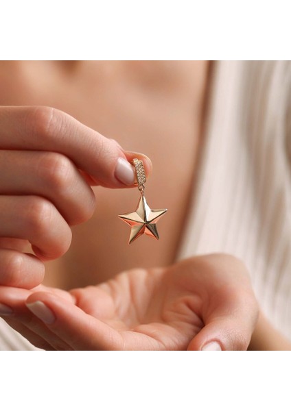 14 Ayar Yıldız Charm Uç ( Bilezik-Kolye)