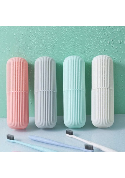 4'lü Set Seyahat Saklama Kabı - Diş Fırçalık - Organizer Banyo Kutusu - Makyaj Kutusu - Gözlük Kutusu - Travel Organizer - Seyahat Kutusu