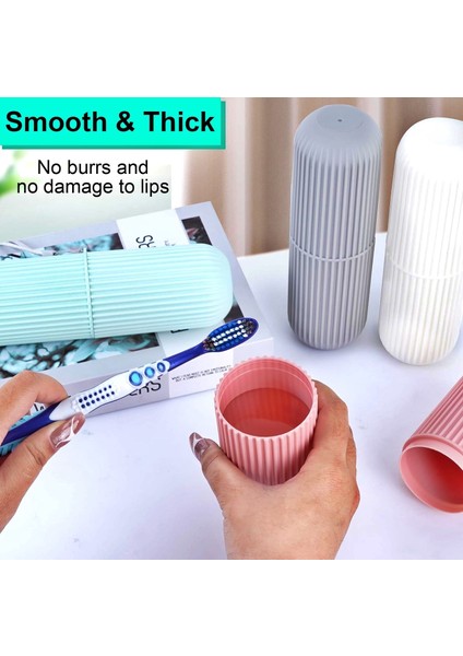 4'lü Set Seyahat Saklama Kabı - Diş Fırçalık - Organizer Banyo Kutusu - Makyaj Kutusu - Gözlük Kutusu - Travel Organizer - Seyahat Kutusu