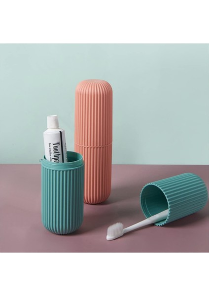 4'lü Set Seyahat Saklama Kabı - Diş Fırçalık - Organizer Banyo Kutusu - Makyaj Kutusu - Gözlük Kutusu - Travel Organizer - Seyahat Kutusu