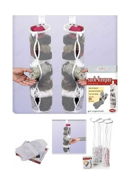 Dolap Içi Asılabilir Temiz Çorap Düzenleyici Çorap Filesi Askılık indirimleri