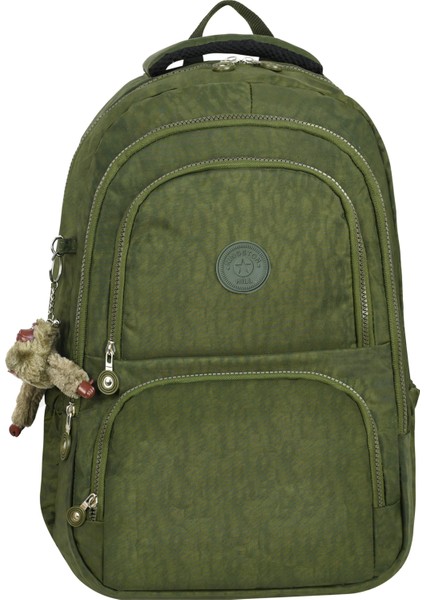 Krinkıl Kumaş Hafif Sırt Çantası - Okul/günlük Kullanıma Uygun , Su Geçirmez , Çok Bölmeli