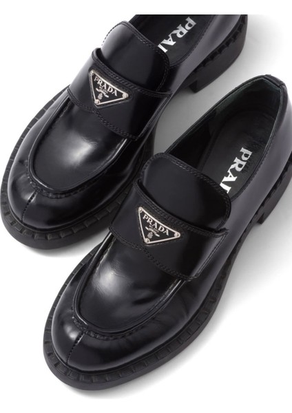 Prd Women's Brushed Leather Loafers - Kadın Klasik Günlük Loafer Casual Ayakkabı Prada - Deri casual loafer fiyatları