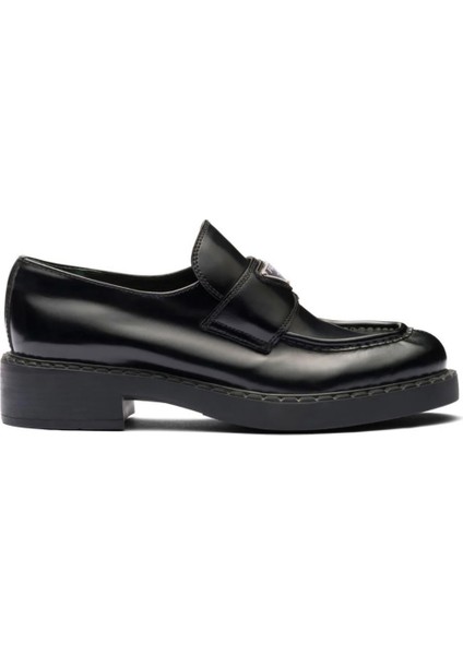 Prd Women's Brushed Leather Loafers - Kadın Klasik Günlük Loafer Casual Ayakkabı Prada - Deri casual loafer modelleri