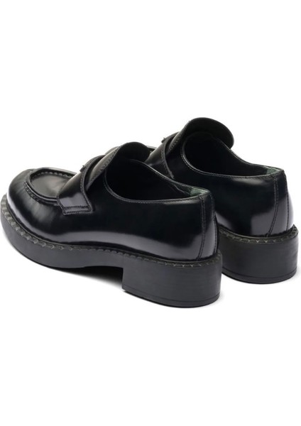 Prd Women's Brushed Leather Loafers - Kadın Klasik Günlük Loafer Casual Ayakkabı Prada - Deri casual loafer fırsatları