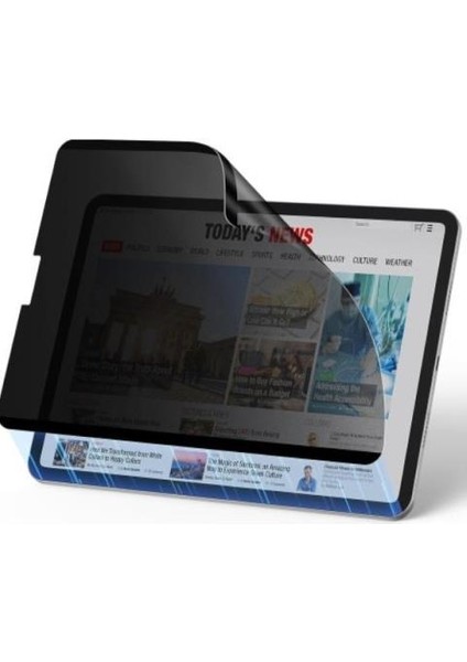 Tcl 10 Tab Max 10.3" Hayalet Nano Privacy Gizlilik Filtreli Esnek Cam Ekran Koruyucu Film