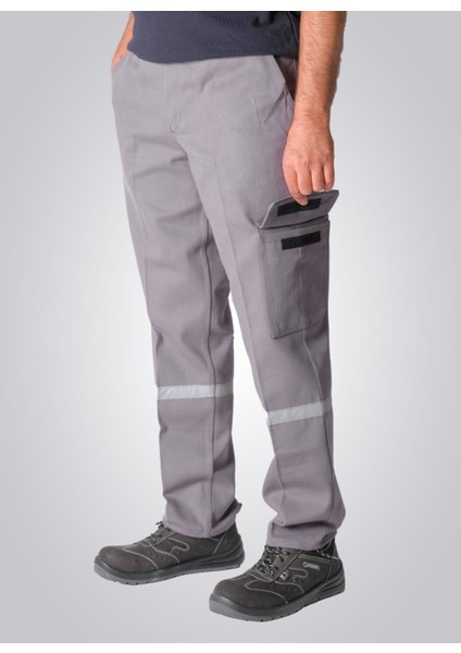 Drop Giyim Kışlık Pamuk Gabardin Reflektörlü İş Pantolonu