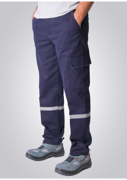 Drop Giyim Kışlık Pamuk Gabardin Reflektörlü İş Pantolonu