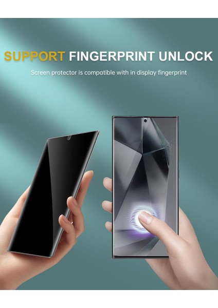 Samsung Galaxy S25 Plus Uyumlu Ekran Koruyucu Full Kaplayan Hayalet Privacy Mat Leke Tutmaz Cam modelleri
