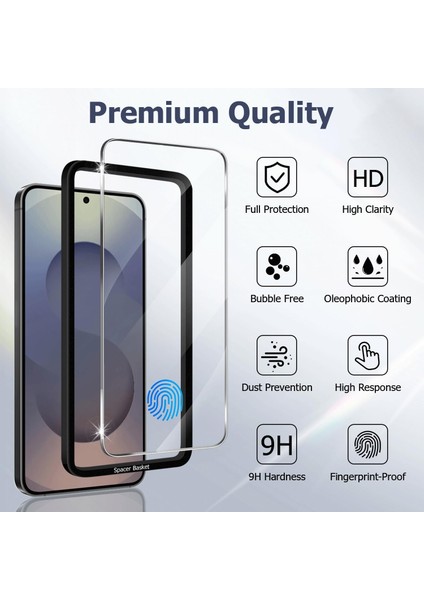 Samsung Galaxy S25 Plus Uyumlu Ekran Koruyucu Full Kaplayan Siyah Çerçeveli Leke Tutmaz 9h Cam fiyatları
