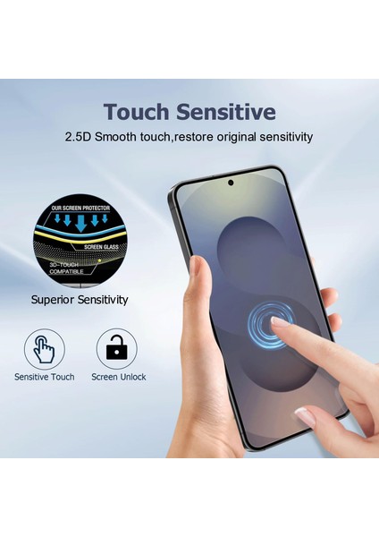 Samsung Galaxy S25 Plus Uyumlu Ekran Koruyucu Full Kaplayan Siyah Çerçeveli Leke Tutmaz 9h Cam modelleri