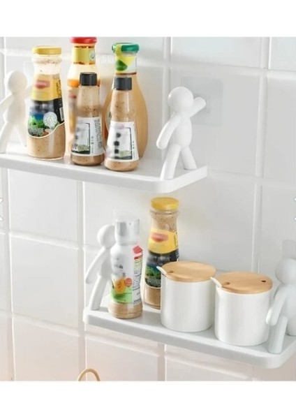 İnsan Figürlü Yapışkanlı Çok Amaçlı Duvar Rafı fiyatları