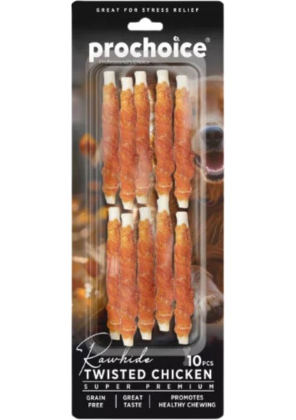Twisted Chicken Tavuk Derisi Sargılı Burgu Çubuğu Kemik 12,5cm Köpek Ödülü 10lu 3adet fiyatları