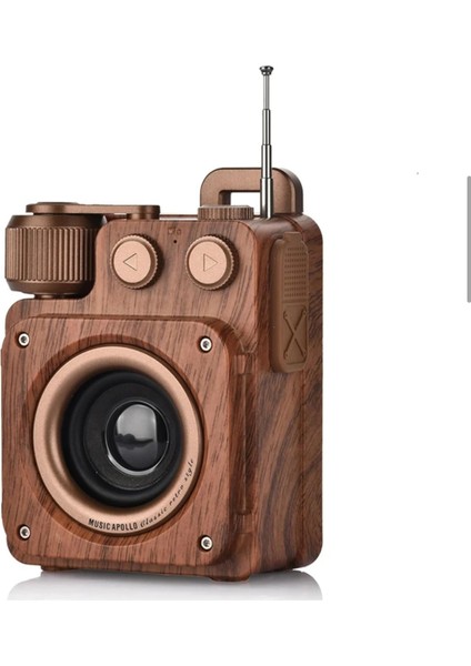 Retro Bluetooth Hoparlör, Ev Ofis Vintage Dekor Için Retro Radyo, Taşınabilir Vintage Radyo Bluetooth Hoparlör